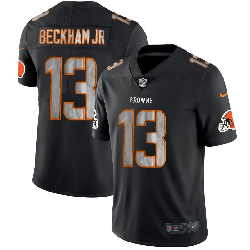 Nike Cleveland Browns 13 Odell Beckham Jr Black Impact Rush Limited Jersey