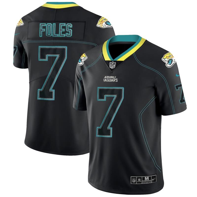 Nike Jacksonville Jaguars 7 Nick Foles Black Shadow Legend Limited Jersey