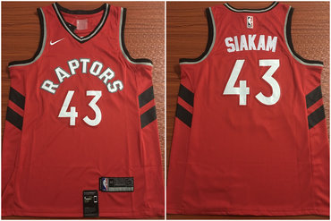 Toronto Raptors 43 Pascal Siakam Red Nike Swingman Jersey