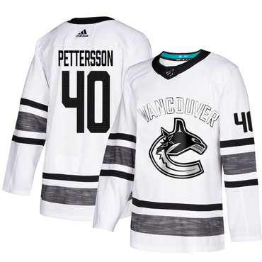 Canucks #40 Elias Pettersson White Authentic 2019 All-Star Stitched Hockey Jersey