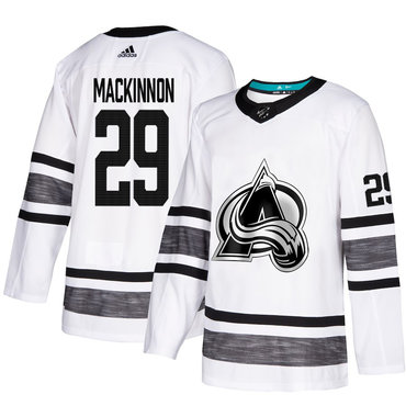 Avalanche #29 Nathan MacKinnon White Authentic 2019 All-Star Stitched Hockey Jersey