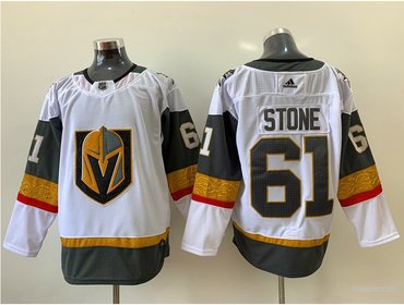 Adidas Vegas Golden Knights #61 Mark Stone White Road Authentic Stitched NHL Jersey