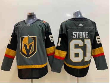 Adidas Vegas Golden Knights #61 Mark Stone Grey Home Authentic Stitched NHL Jersey