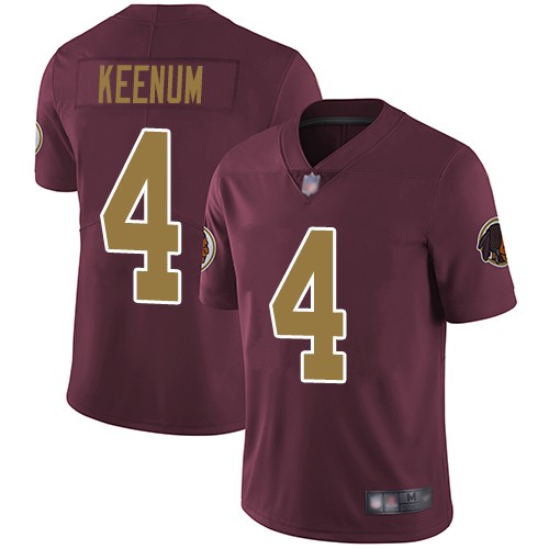 Men's Nike Washington Redskins 4 Case Keenum Burgundy Alternate Vapor Untouchable Limited Jersey