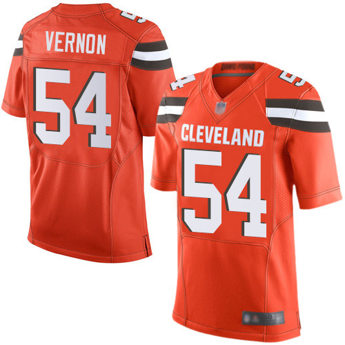 Men's Cleveland Browns #54 Olivier Vernon Orange Alternate Men's Stitched Football New Elite Jersey