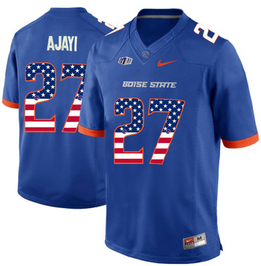 Boise State Broncos 27 Jay Ajayi Blue USA Flag College Football Jersey