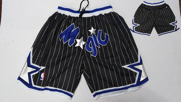 Men's Orlando Magic Black Just Don Stitched Shorts