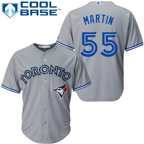 Blue Jays #55 Russell Martin Grey Road Women's Stitched Baseball Jersey