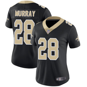 Saints #28 Latavius Murray Black Team Color Women's Stitched Football Vapor Untouchable Limited Jersey