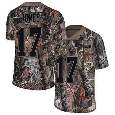 Giants #17 Daniel Jones Camo Men's Stitched Football Limited Rush Realtree Jersey