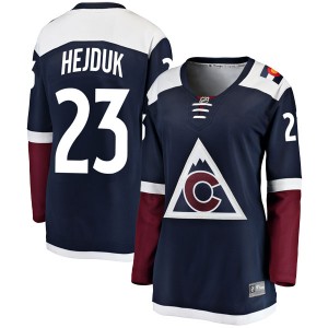 Women's Colorado Avalanche #23 Milan Hejduk Breakaway Alternate Navy Jersey