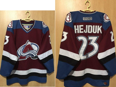 Colorado Avalanche #23 Milan Hejduk CCM Throwback Alternate NHL Hockey Jersey