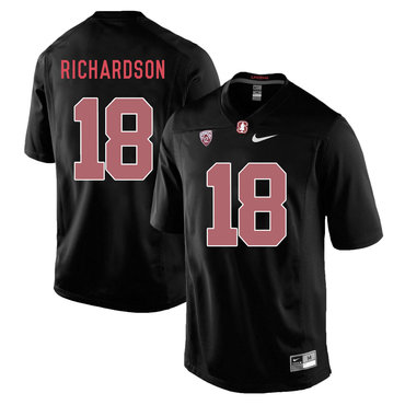 Stanford Cardinal 18 Jack Richardson Blackout College Football Jersey