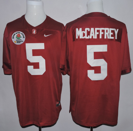 Stanford Cardinal 5 Christian McCaffrey Red 2016 Rose Bowl Jersey