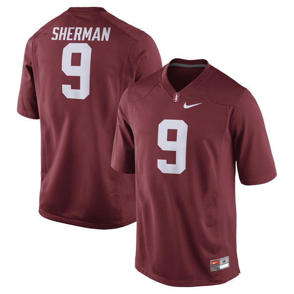 Stanford Cardinal 9 Richard Sherman Red College Jersey