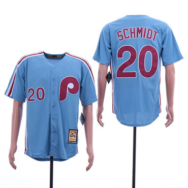 Men's Philadelphia Phillies 20 Mike Schmidt Blue Cooperstown Collection Jersey