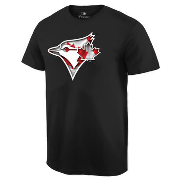 Men's Toronto Blue Jays Black Banner Wave T Shirt