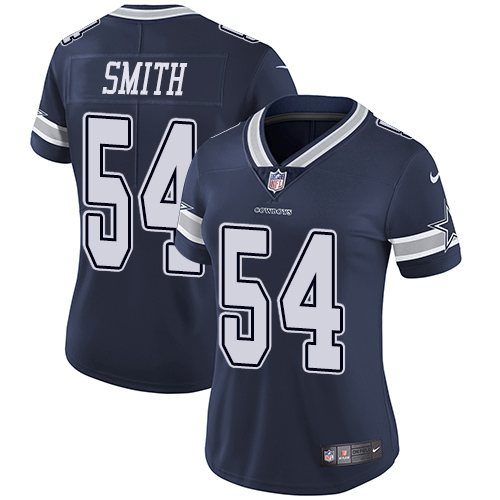 Cowboys #54 Jaylon Smith Navy Blue Team Color Women's Stitched Football Vapor Untouchable Limited Jersey