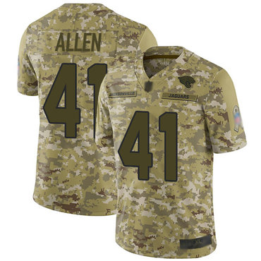 Jaguars #41 Josh Allen Camo Men's Stitched Football Limited 2018 Salute To Service Jersey