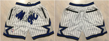 Men's Orlando Magic White Just Don Stitched Shorts