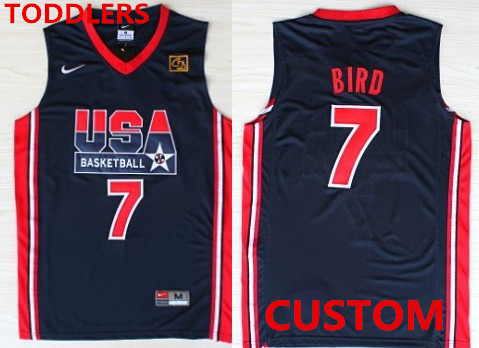 Toddlers Custom 1992 Olympics Team USA Navy Blue Swingman Jersey