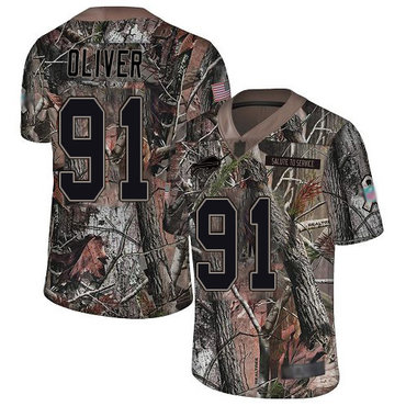 Bills #91 Ed Oliver Camo Men's Stitched Football Limited Rush Realtree Jersey