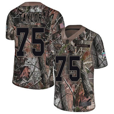 Jaguars #75 Jawaan Taylor Camo Men's Stitched Football Limited Rush Realtree Jersey