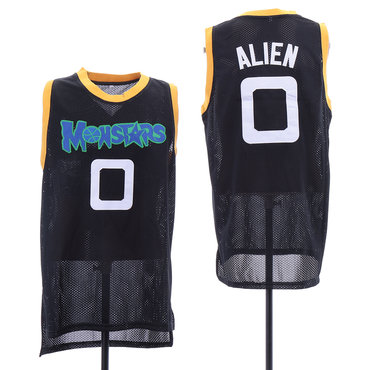 Monstars 0 Alien Black Space Jam Stitched Mesh Movie Jersey