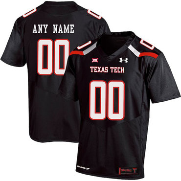 Texas Tech Black Men's Customized College Football Jersey