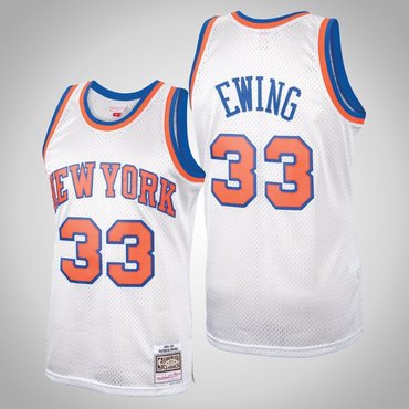 New York Knicks Patrick Ewing #33 Platinum Hardwood Classics Swingman Throwback Jersey