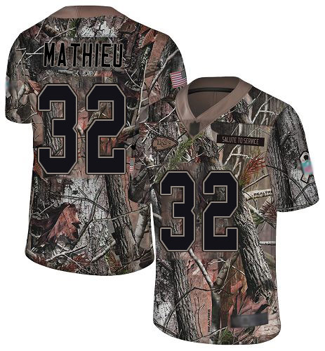 Chiefs #32 Tyrann Mathieu Camo Youth Stitched Football Limited Rush Realtree Jersey