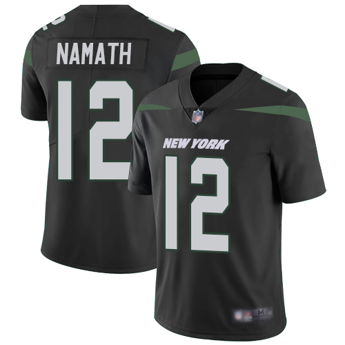 Jets #12 Joe Namath Black Alternate Youth Stitched Football Vapor Untouchable Limited Jersey