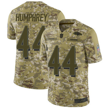 Ravens #44 Marlon Humphrey Camo Youth Stitched Football Limited 2018 Salute to Service Jersey