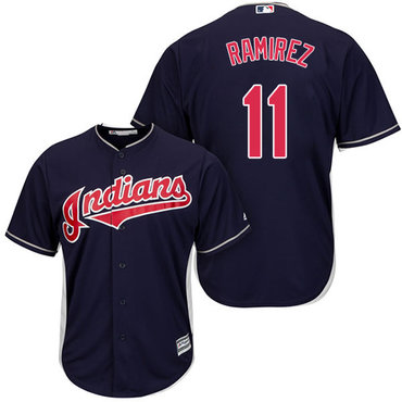 Indians #11 Jose Ramirez Navy Blue Alternate Stitched Youth Baseball Jersey