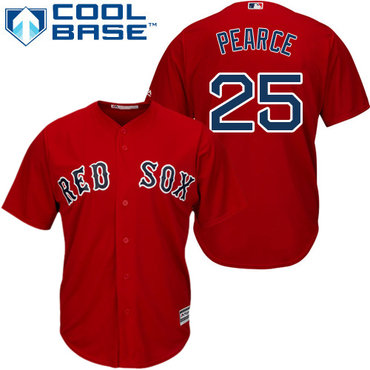 Red Sox #25 Steve Pearce Red Cool Base Stitched Youth Baseball Jersey