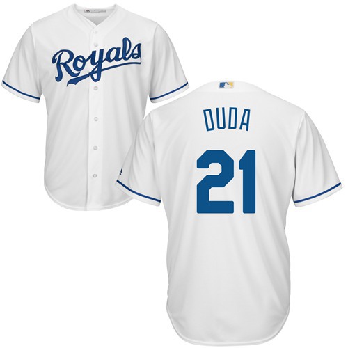 Royals #21 Lucas Duda White Cool Base Stitched Youth Baseball Jersey