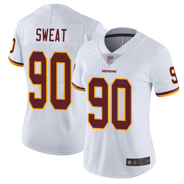 Redskins #90 Montez Sweat White Women's Stitched Football Vapor Untouchable Limited Jersey