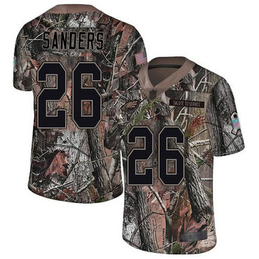 Eagles #26 Miles Sanders Camo Youth Stitched Football Limited Rush Realtree Jersey