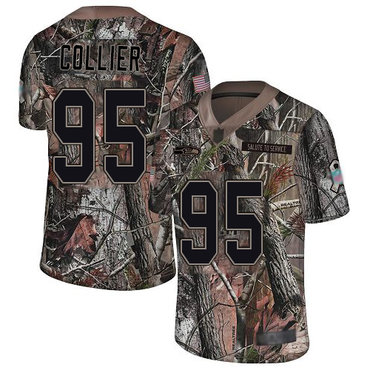 Seahawks #95 L.J. Collier Camo Youth Stitched Football Limited Rush Realtree Jersey