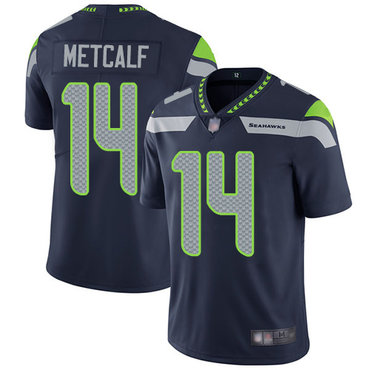 Seahawks #14 D.K. Metcalf Steel Blue Team Color Youth Stitched Football Vapor Untouchable Limited Jersey