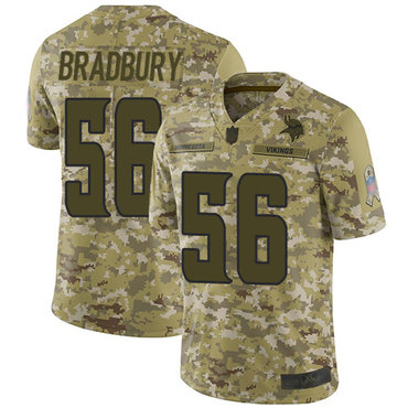 Vikings #56 Garrett Bradbury Camo Youth Stitched Football Limited 2018 Salute to Service Jersey