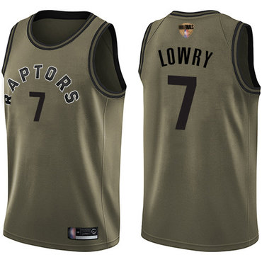 Raptors #7 Kyle Lowry Green Salute to Service 2019 Finals Bound Basketball Swingman Jersey