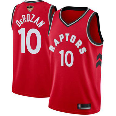 Raptors #10 DeMar DeRozan Red 2019 Finals Bound Basketball Swingman Icon Edition Jersey