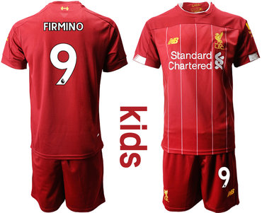 2019-20 Liverpool 9 FIRMINO Youth Home Soccer Jersey