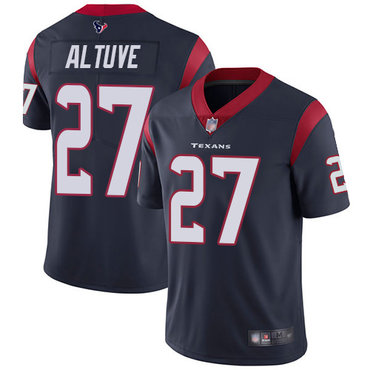 Texans #27 Jose Altuve Navy Blue Team Color Men's Stitched Football Vapor Untouchable Limited Jersey