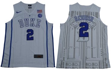 Blue Devils #2 Cameron Reddish White Basketball Elite Stitched College Jersey