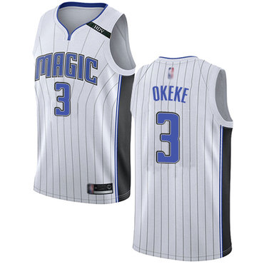 Magic #3 Chuma Okeke White Basketball Swingman Association Edition Jersey