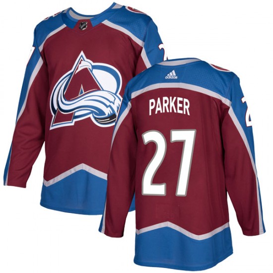 Men's Colorado Avalanche #27 Scott Parker Adidas Authentic Burgundy Home Jersey