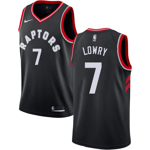 Raptors #7 Kyle Lowry Black Women's Basketball Swingman Statement Edition Jersey