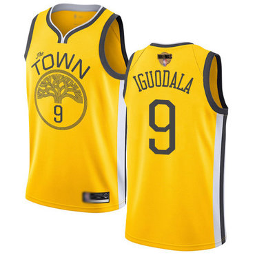 Warriors #9 Andre Iguodala Gold 2019 Finals Bound Basketball Swingman Earned Edition Jersey